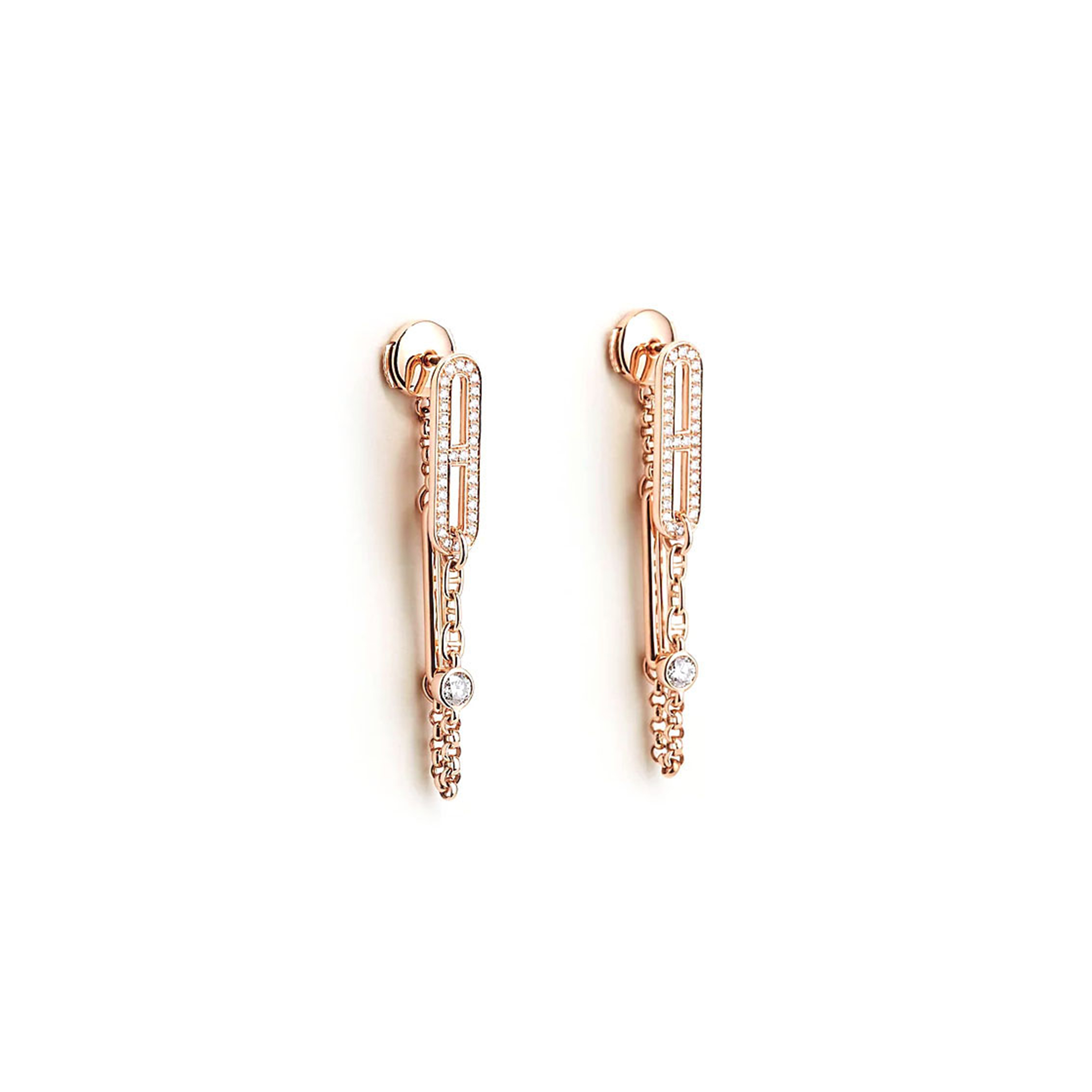 H**mes chaine d''ancre chaos earrings h222516b00